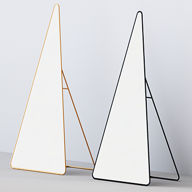 Modern Triangle Standing Mirror 3D model image 1 