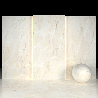 Elegant Secret White Marble 3D model image 1 
