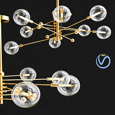 Luxurious Glass Spheres by Gallotti & Radice 3D model image 1 