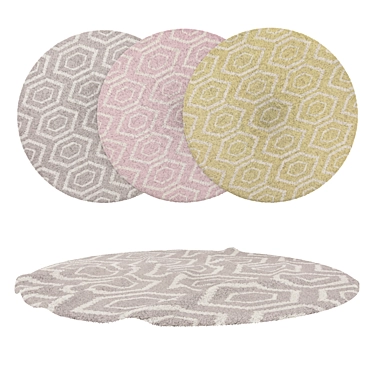 Round Carpet Set: Versatile 6-Piece Collection 3D model image 1 