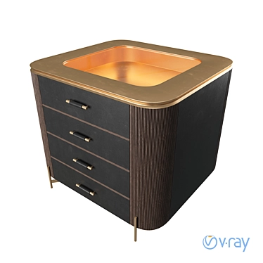 Elegant Display Cabinet in Luxury Design 3D model image 1 