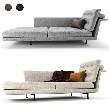 Vitra Grand Sofa with Chaise Longue 3D model image 1 