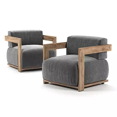Claud Open Air Sofa: Elegant Italian Design 3D model image 1 