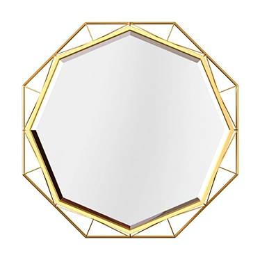 Elegant Octagonal Mirror 3D model image 1 