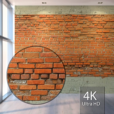 Seamless Brick Wall Texture 3D model image 1 