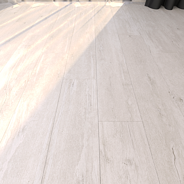 Premium White Parquet Flooring 3D model image 1 