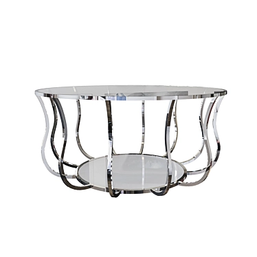 Chrome Coffee Table: Stylish Elegance 3D model image 1 