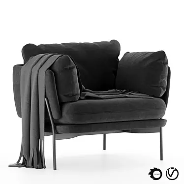 Stylish Sussex Cosmorelax Armchair 3D model image 1 