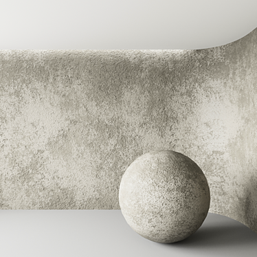 Seamless Concrete Plaster: High-Res Textures & Customizable Material 3D model image 1 