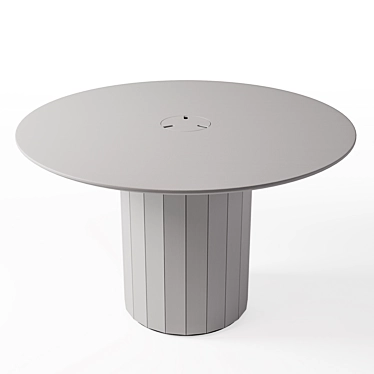 Smart Dining Table with Integrated Power Outlets 3D model image 1 