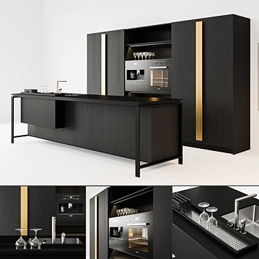 Modernista Kitchen Set 3D model image 1 