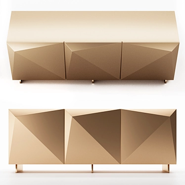 Origami Reflex Sideboard: Stylish Storage for Your Living Room 3D model image 1 