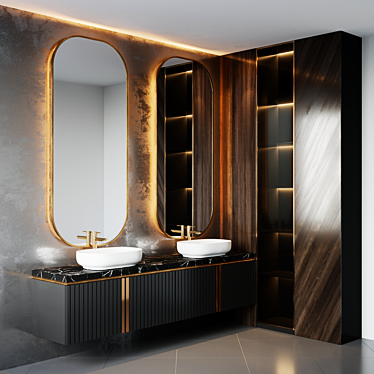 Luxury Bath Set: Studio-54 Inspired 3D model image 1 