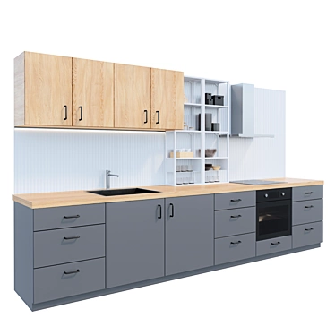 Stylish and Modular ENHET Kitchen 3D model image 1 