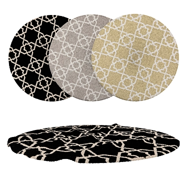 Versatile Round Carpets Set 3D model image 1 