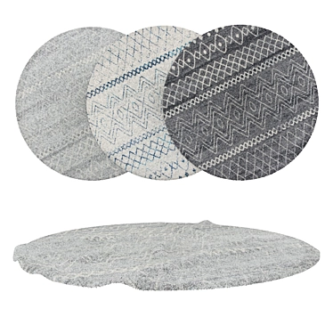 Round Carpets Set: Versatile and Realistic 3D model image 1 