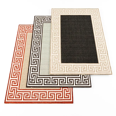 High-Res Rugs Set (3pcs) 3D model image 1 