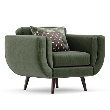 Zuri DFS Armchair - Stylish and Comfortable! 3D model image 1 