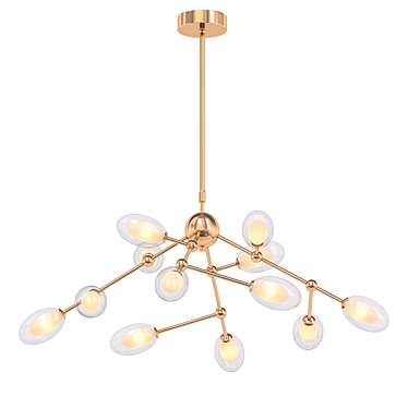 Molecular Glass Pendant Chandelier 3D model image 1 