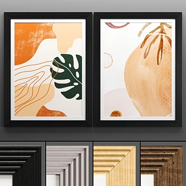 Elegant Art Frame Set 3D model image 1 