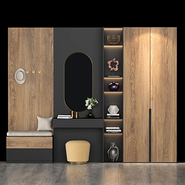 Elegant Modern Hall Furniture 3D model image 1 