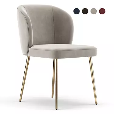 Elegant Fallon Dining Chair 3D model image 1 