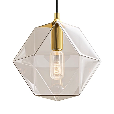 Elegant Crystal Pendant Light 3D model image 1 