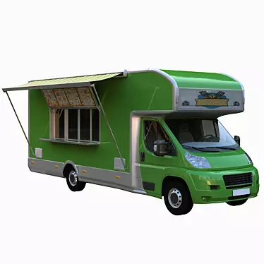 Compact Food Truck Vehicle 3D model image 1 