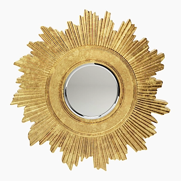 EMDE Sun Golden Wall Mirror 3D model image 1 