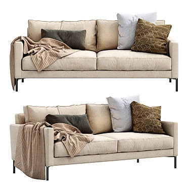 LUCA Interface Sofa - Sleek and Modern Design 3D model image 1 