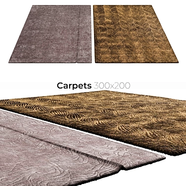 Stylish Interior Carpets 3D model image 1 