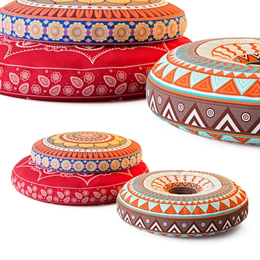 Poufs with oriental patterns