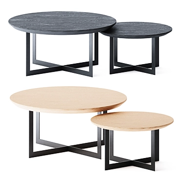 Elegant Harry Nest Tables: Stylish and Versatile 3D model image 1 
