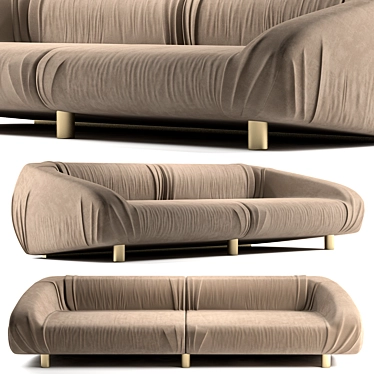 Baxter Fold Sofa: Comfort in Style! 3D model image 1 