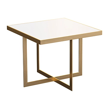 Sleek Square Coffee Table 3D model image 1 