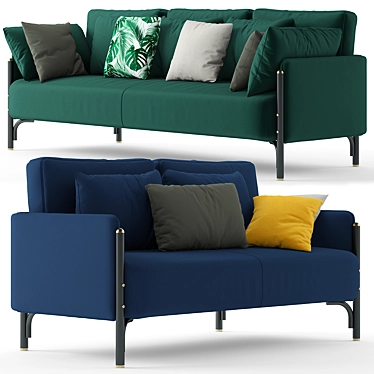 Modern Wiener GTV Jannis Sofa 3D model image 1 