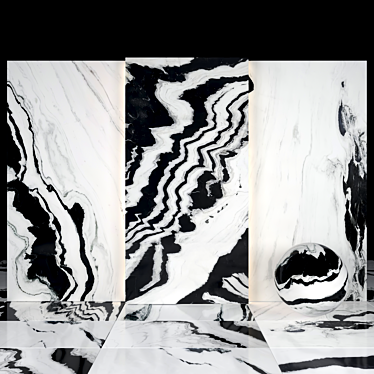 Panda Marble: Elegant Slabs & Tiles 3D model image 1 