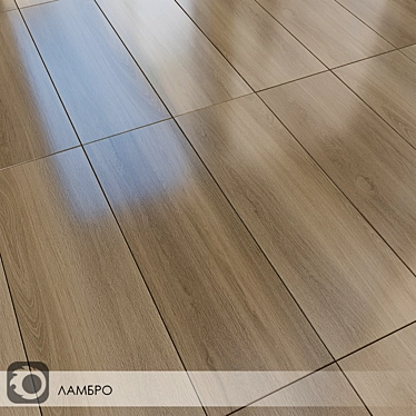 Milano Collection: Lambro 40x120 Ceramic Wood Tiles 3D model image 1 