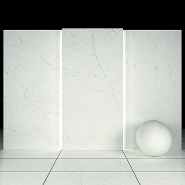 Carrara White Marble Texture Pack 3D model image 1 
