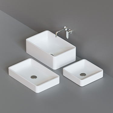 Ceramica Flaminia Nile: Modern Countertop Duo 3D model image 1 