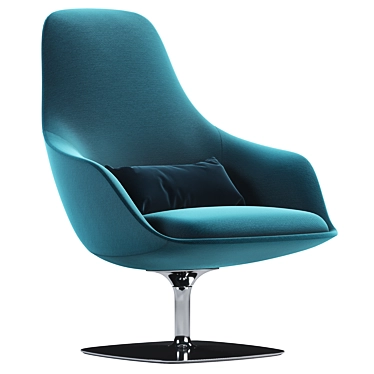 Bernhardt Design Canelle Swivel Armchair: Modern Elegance 3D model image 1 