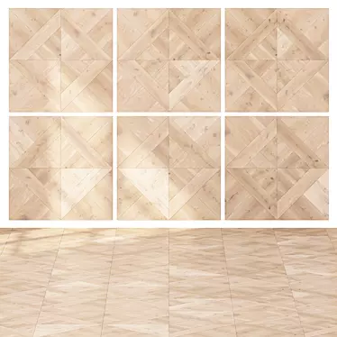 Premium Wood Floor Tiles - 800x800mm 3D model image 1 