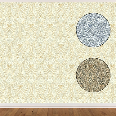 Seamless Wallpaper Set 1638 (3 colors) 3D model image 1 