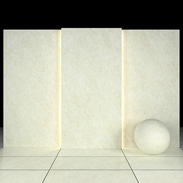 Imperial Cream Marble: Exquisite Texture & Versatile Sizes 3D model image 1 