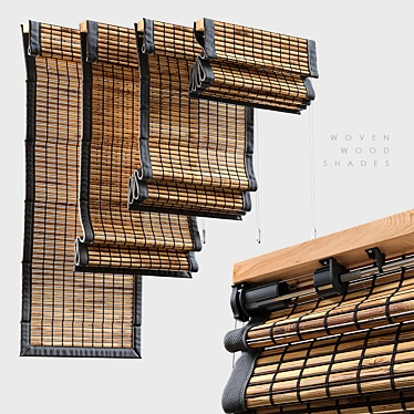 Natural Woven Wood Shades: Bring Nature Indoors 3D model image 1 