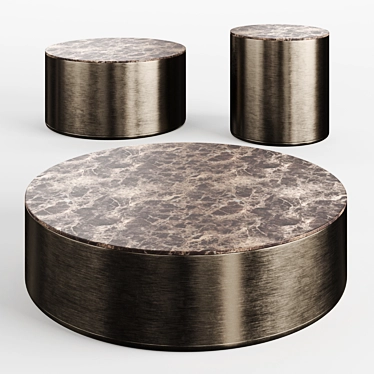 Elegant Stum Marble Coffee Table 3D model image 1 