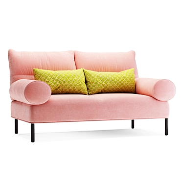 Pandarine 2-Seater Cylindrical Sofa 3D model image 1 