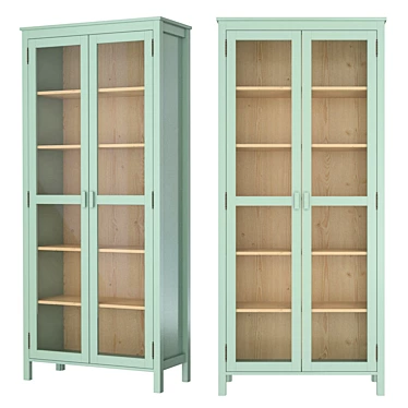 Solid Pine Alvina Wardrobe | 90x200x37 cm 3D model image 1 