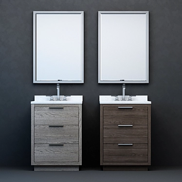 Luxury RH Modern Machinto Vanity 3D model image 1 