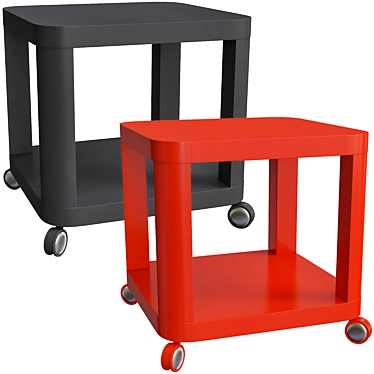 Tingby: Stylish Rolling Side Table 3D model image 1 